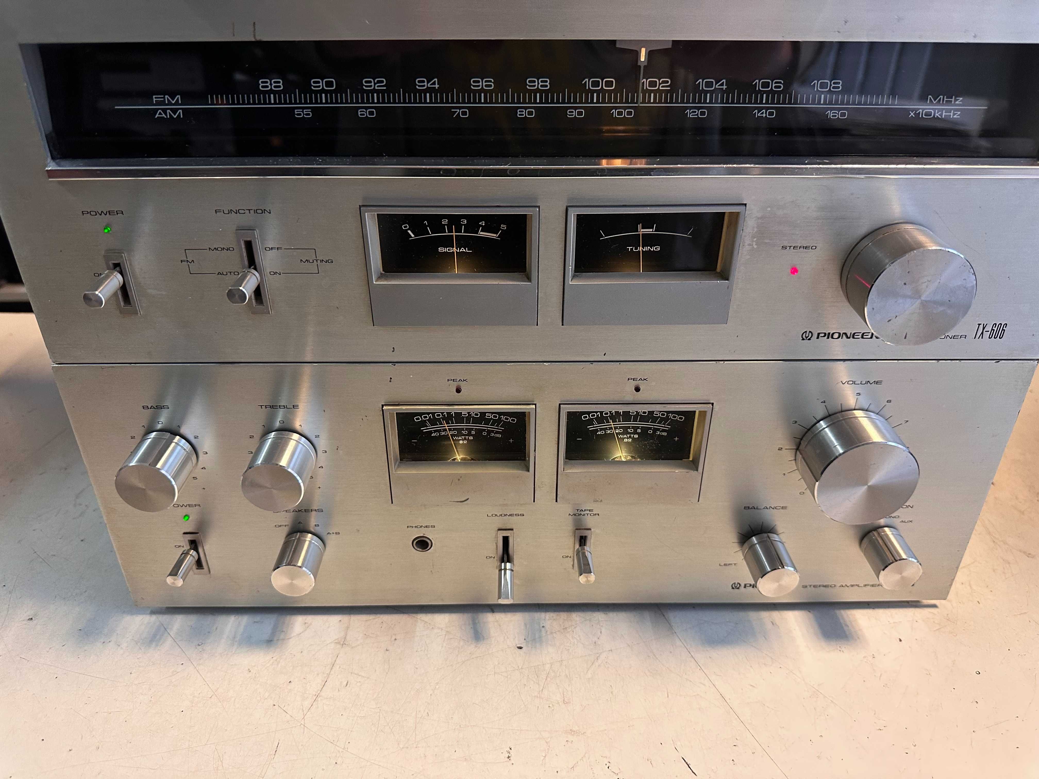 Wieża Pioneer SA-606,Deck ct-f500,tuner tx-606 piękny zestaw  vintage