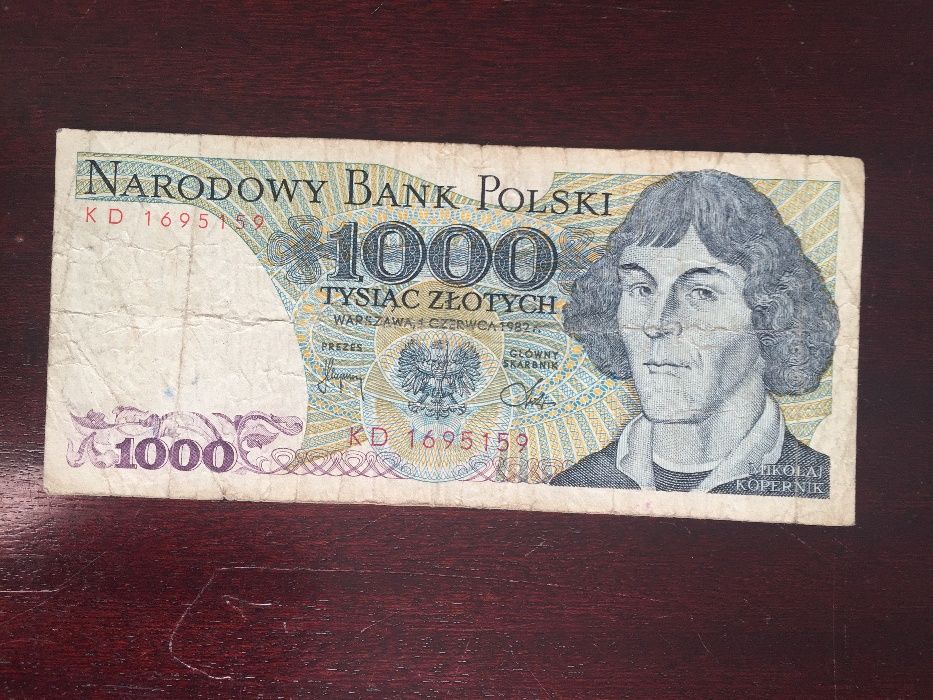 banknot 1000 zł 1982r. seri KD