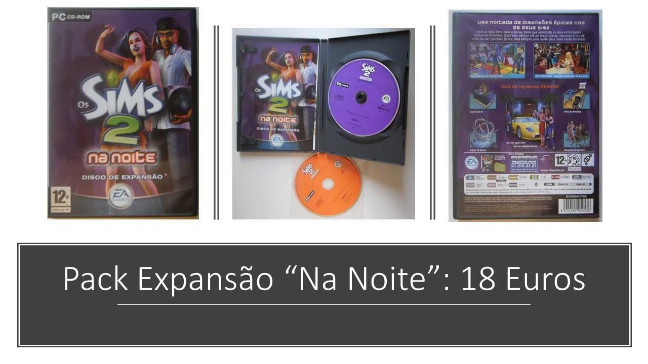 Jogo PC/CD-ROM "Os Sims 2" 4 CD com 6 Packs Expansão - Em Português