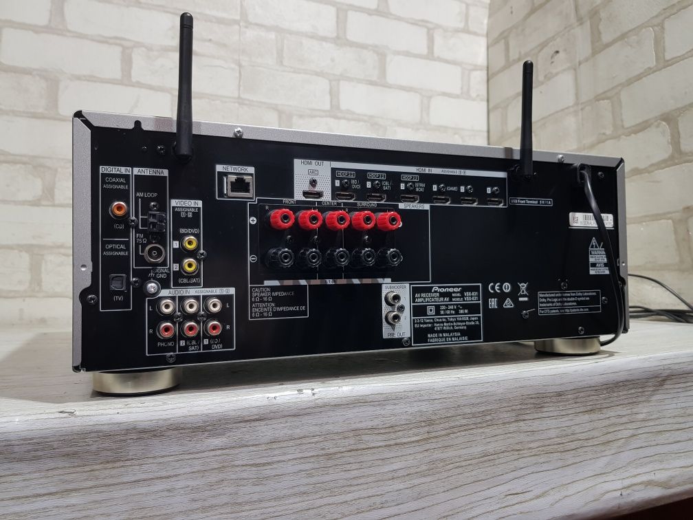 5.2 AV ресивер PIONEER VSX-831, *7x130 Вт, HDMI, Wi-Fi, Bluetooth, б/у