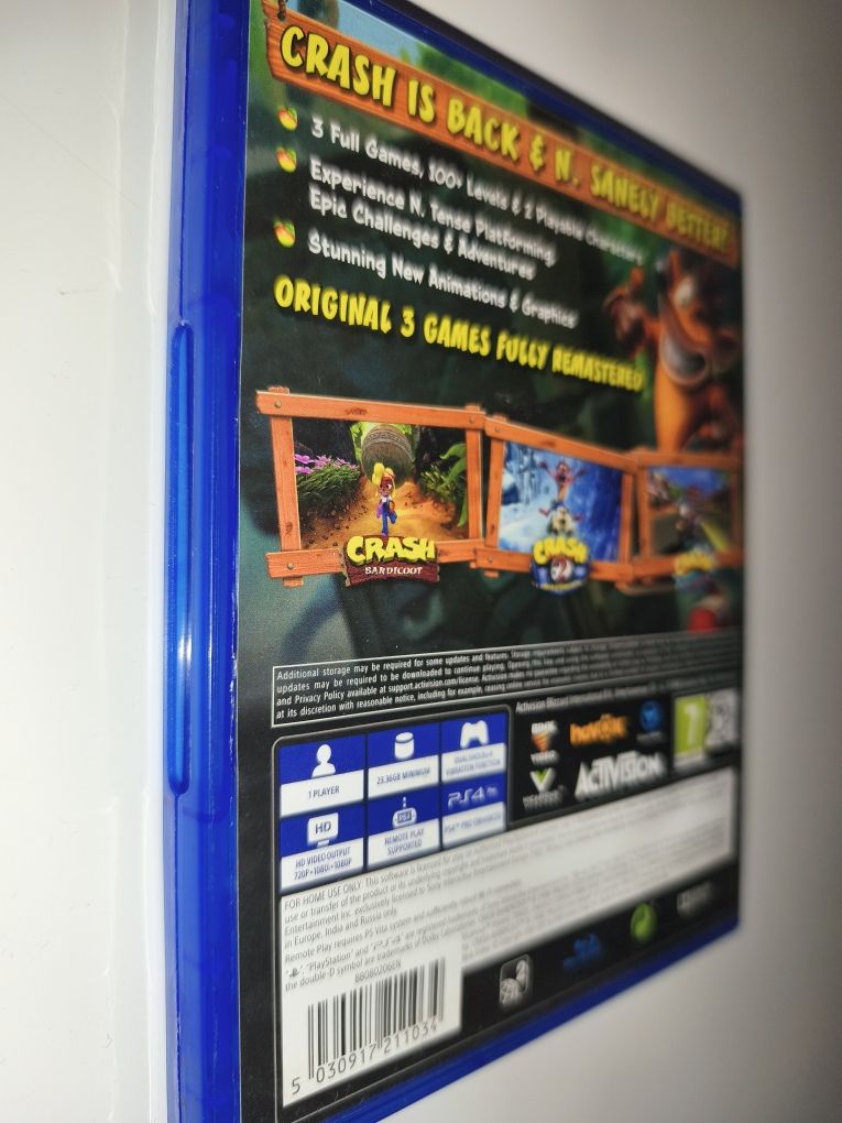 Gra Ps4 Crash Bandicoot gry PlayStation 4 Spyro Rayman Sonic Smerfy