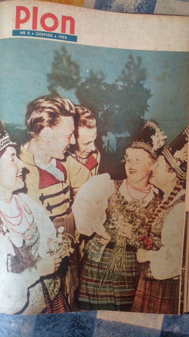 Czasopisma gazeta w twardej oprawie Plon z 1954 i 1955 prl