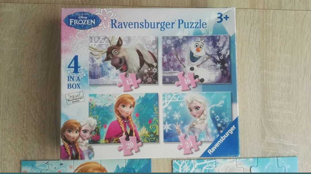 Mega Zestaw Frozen puzle+ brulion zeszyt Anna i Elza kraina lodu