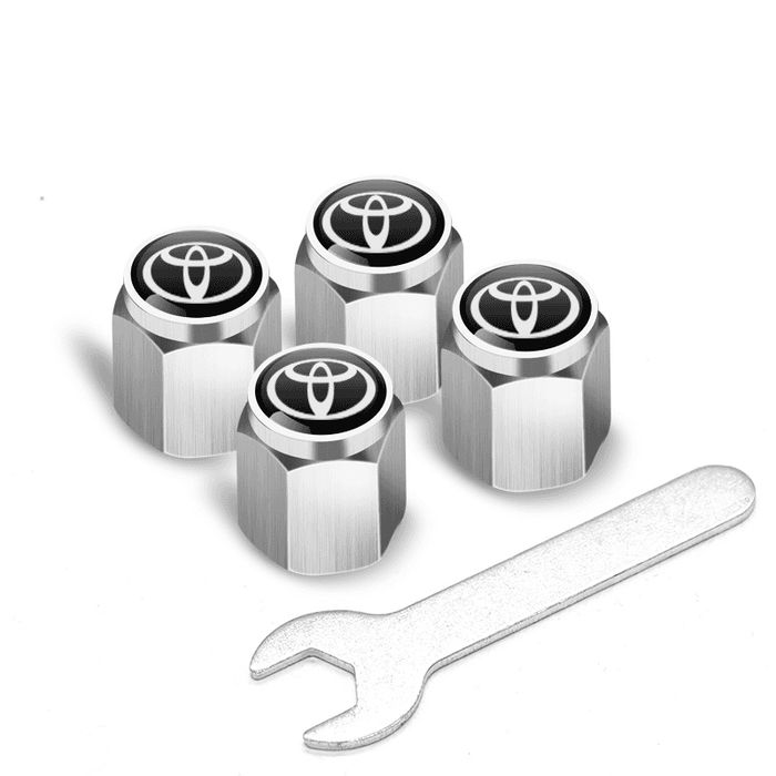 Алюминевые колпачки на нипель с логотипом  Тойота Toyota 4шт  комплект