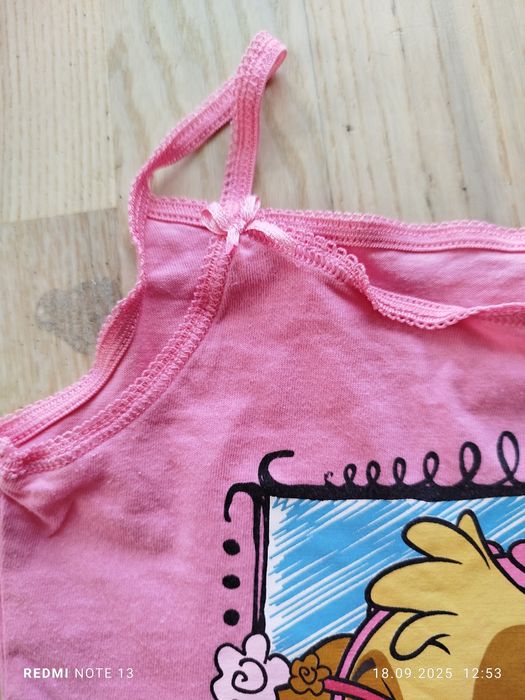 Różowa bawełniana koszulka bluzka bluzeczka na szelkach psi patrol sky