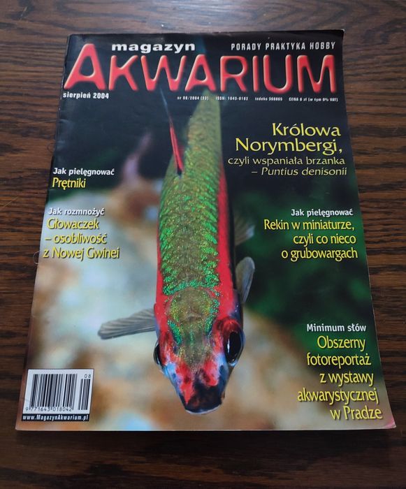 Magazyn akwarium czasopismo akwarystyczne nr 33 sierpień 2004