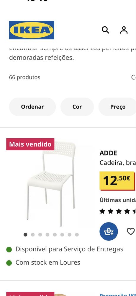 Cadeira ikea branca