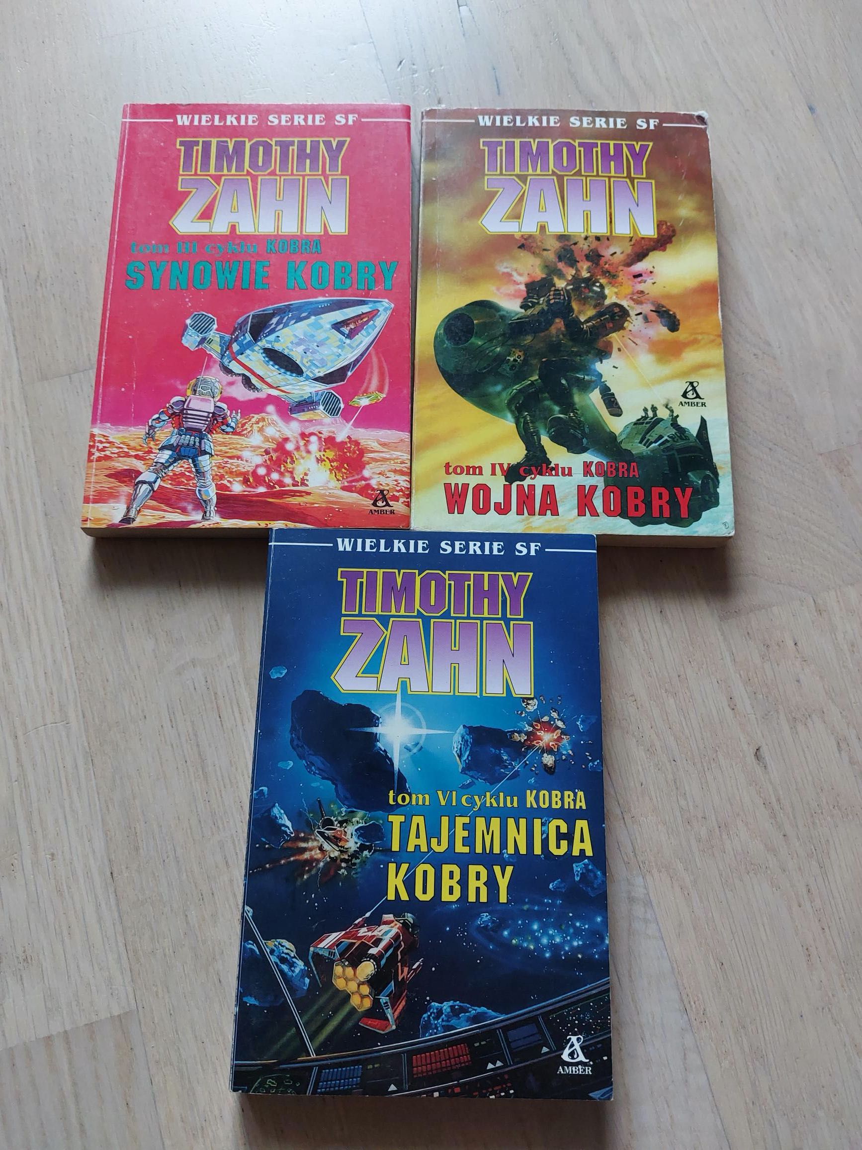 Timothy Zahn; Synowie kobry, Wojna kobry, Tajemnica kobry, książki