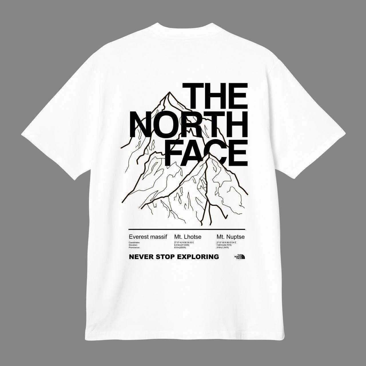 Футболка the north face tnf тнф оригинал горы белая черная надпись