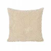 Poduszka Westwing Flower Ivory Velvet 45x45cm