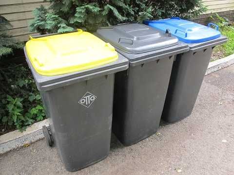 Używany pojemnik na odpady 240l niemieckie kosze na śmieci grafit