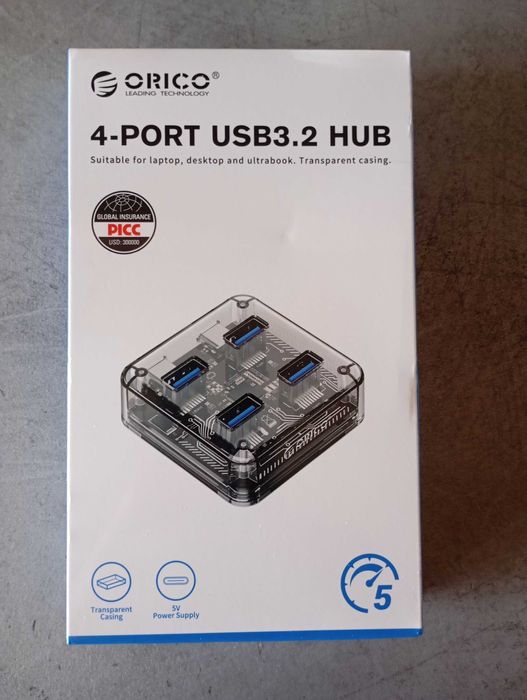 ORICO HUB/Card-Reader Концентратор - 5 Гбит/с 4 порта, SD/TF card, OTG