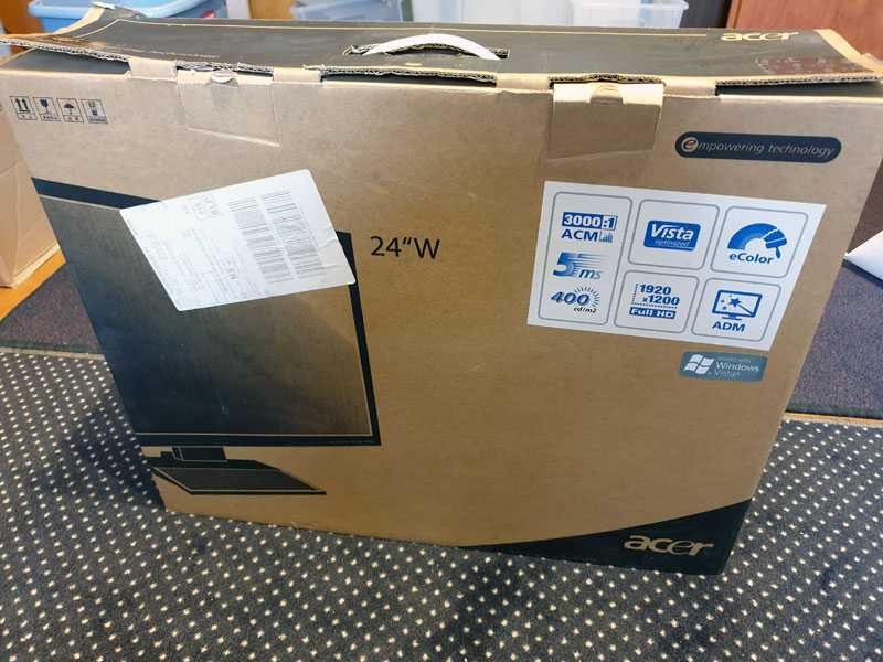 Monitor Acer 24" VGA / Displayport Zadbany!