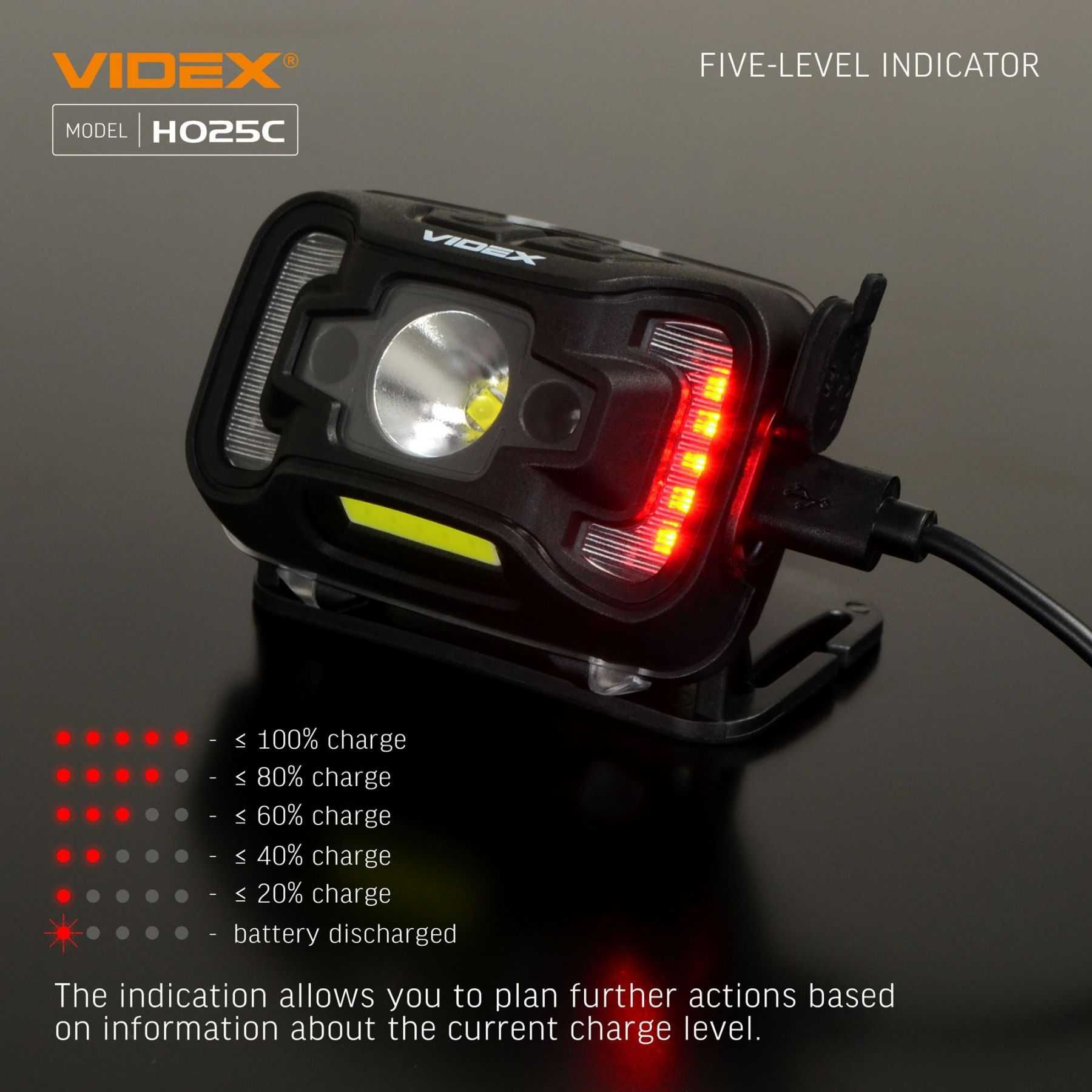 Czołółwka LED VIDEX VLF-H025C 330Lm 5000K