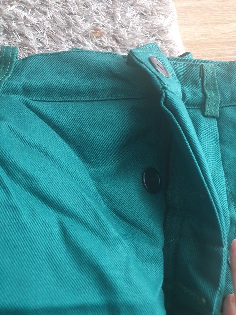 Spodnie zielone, drelich, 2 kieszenie, r . XL, nowe