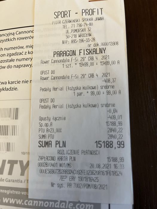 Mam do sprzedania Rower Cannondale FS-I Carbon 4