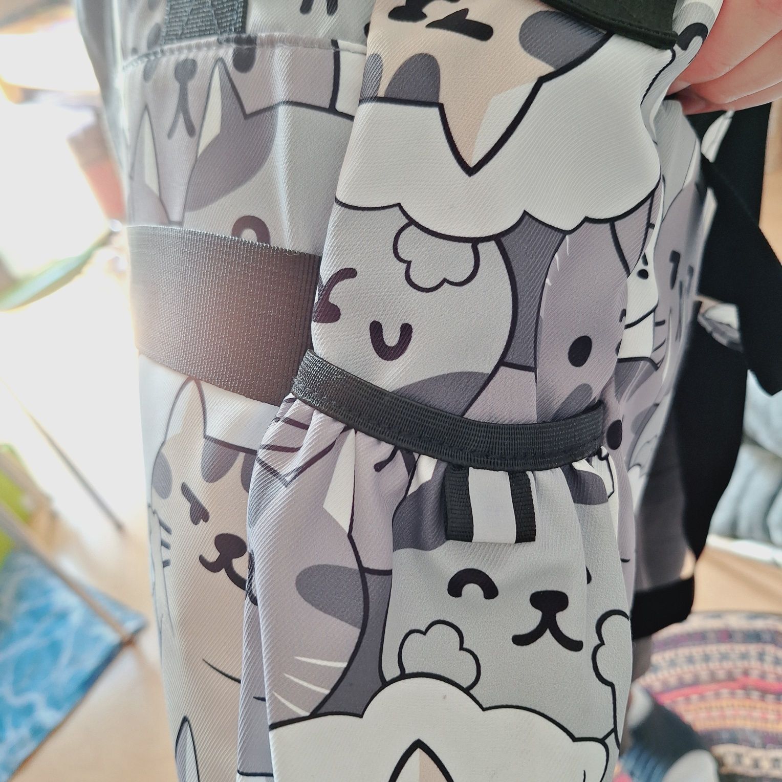 Torba na ramię do ręki szara koty