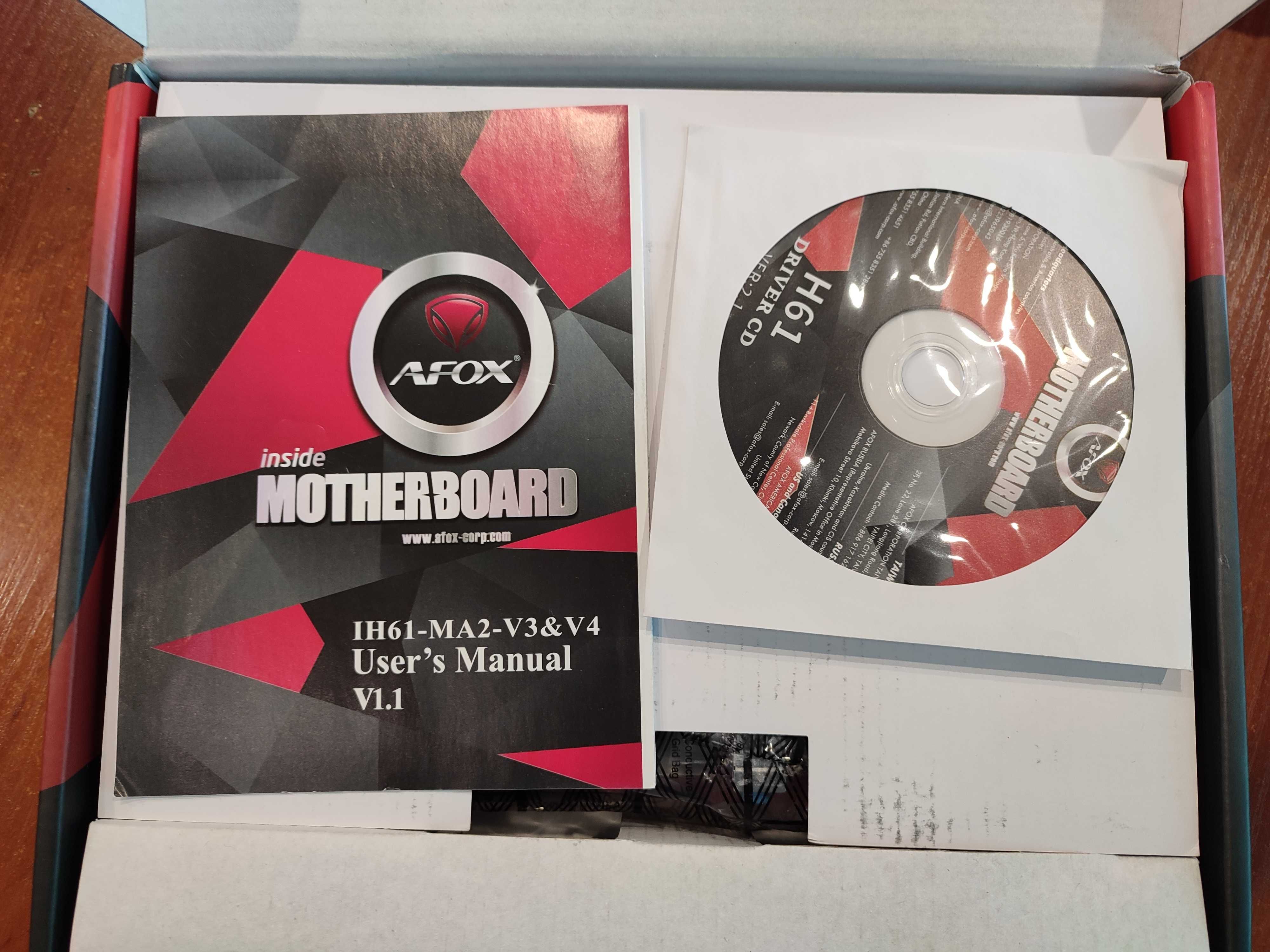 Материнська плата AFOX IH61-MA5-V6 s1155 H61 DDR3  mATX Нова