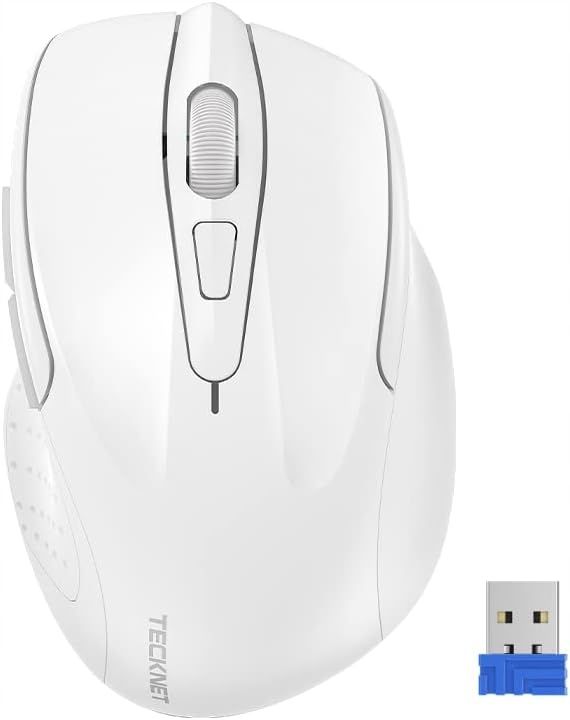 Mysz Bezprzewodowa Do Komputera 2600DPI USB 2.4Ghz Biała