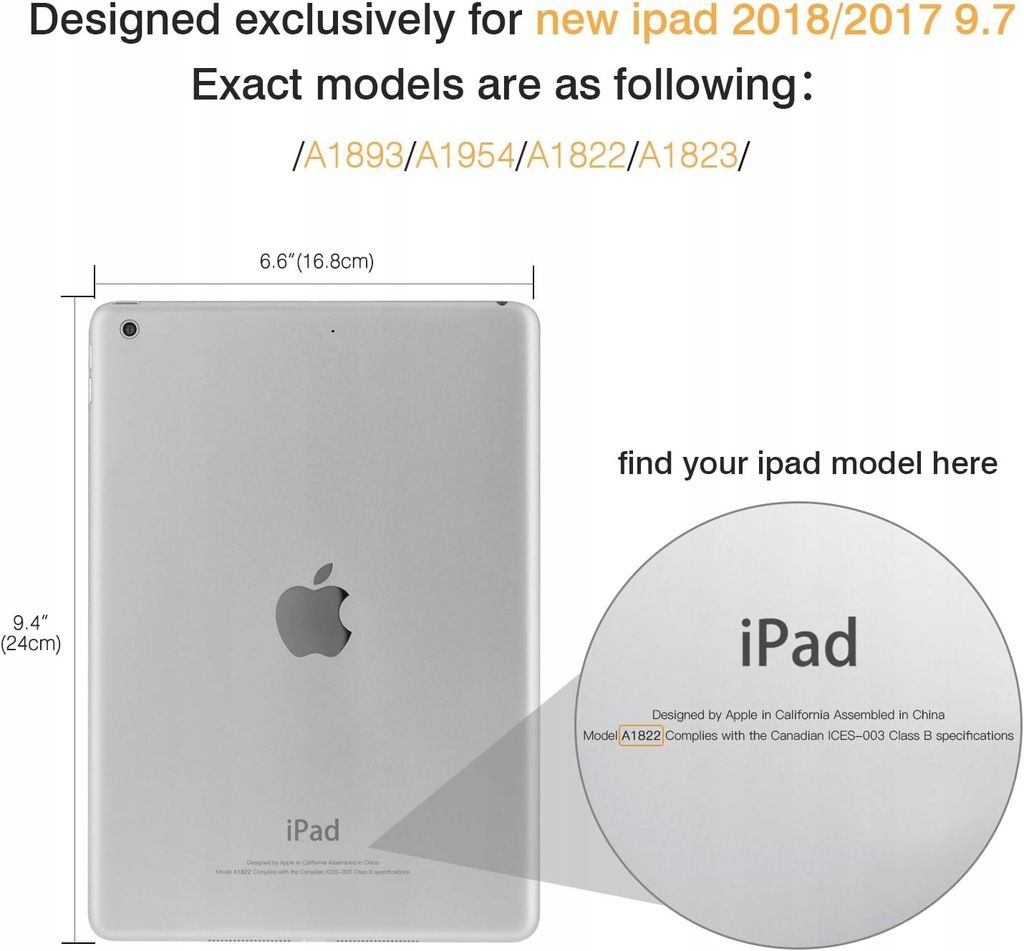 Etui z klapką do Apple iPad 5, 6, 2017/2018 MoKo