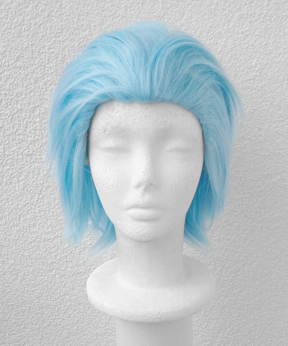Rick Morty Błękitna krótka peruka bez grzywki cosplay wig Grimmjow
