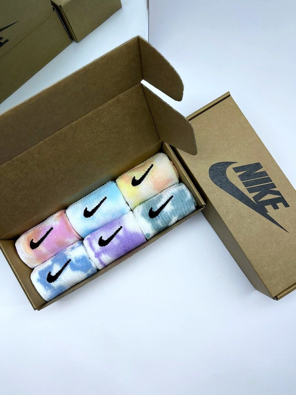 Подарунковий набір шкарпеток Nike Tie-Dye | Бокс носків Найк Тай-Дай