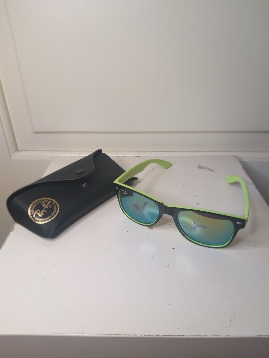 Okulary Ray Ban przeciwsłoneczne case sunglasses rayban zielone