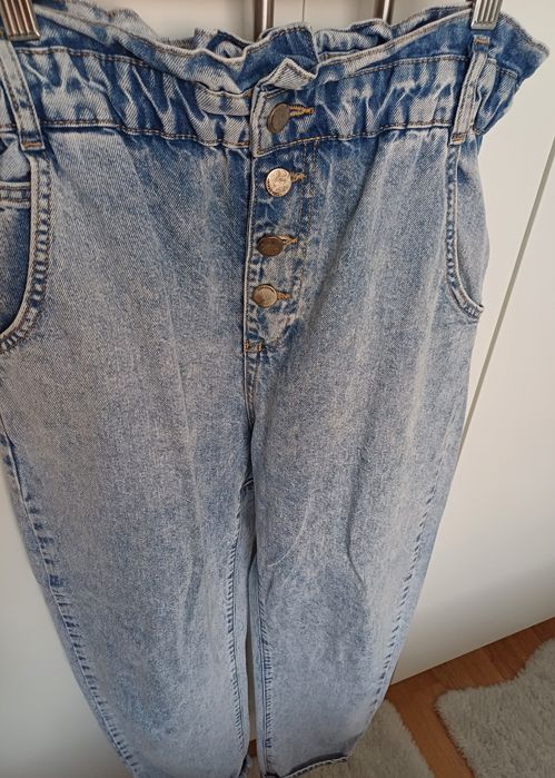 ZARA spodnie damskie baggy dżins M wysoki stan