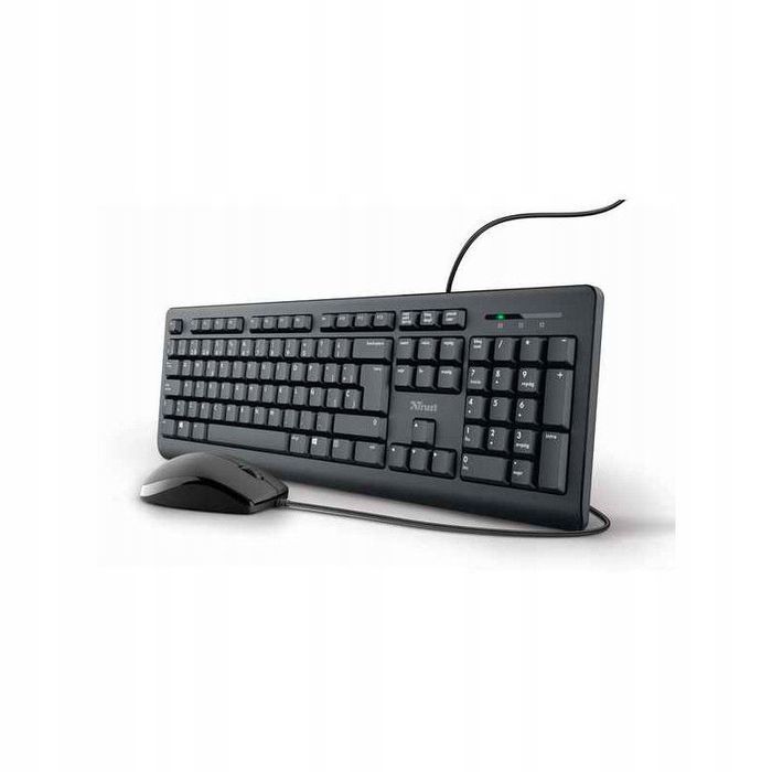 zestaw klawiatura i mysz trust mechaniczna 24088 czarna es qwerty