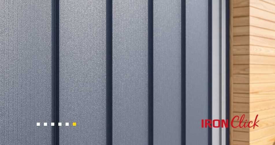 BUDMAT Panele IRON Click rąbek narąbek zatrzaskowy panel dachowy 8%