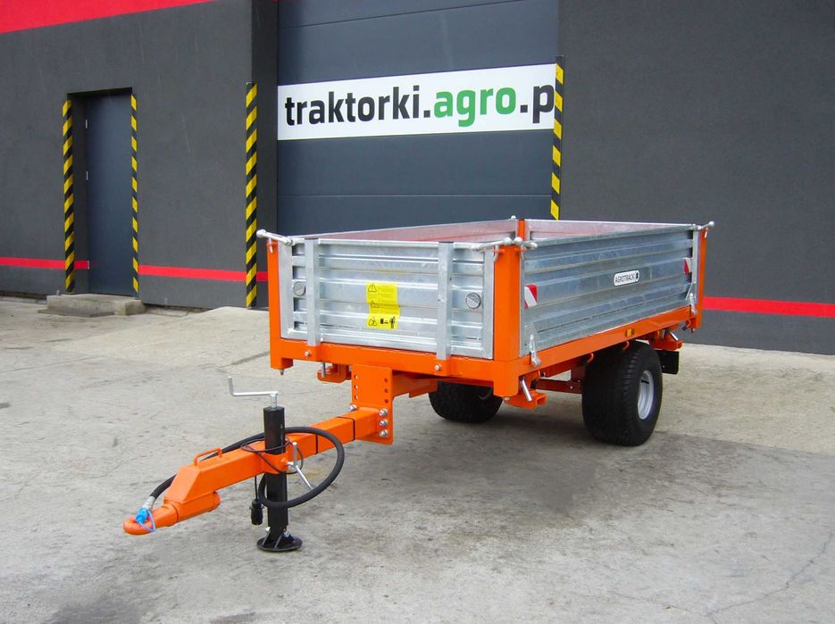 Przyczepa 1.5 T z wywrotem hydr. na 3-strony AGROTRACK traktorkiagropl