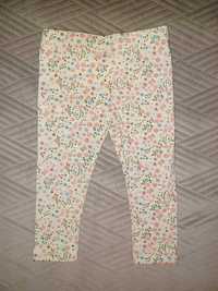 Cool Club Smyk Legginsy długie w kwiatki, NOWE!! 80 cm