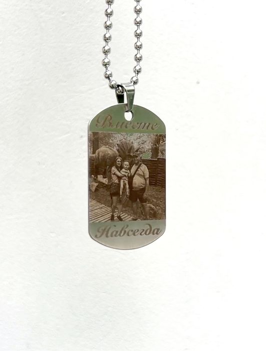 Жетон с фото. Жетон с гравировкой. Армейский жетон