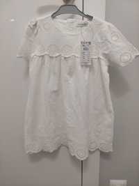 Nowa biała ażurowa sukienka dziewczęca 98 Reserved