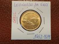 Medalha/token/ficha da Shell - Leonardo Da Vinci 1452 a 1519