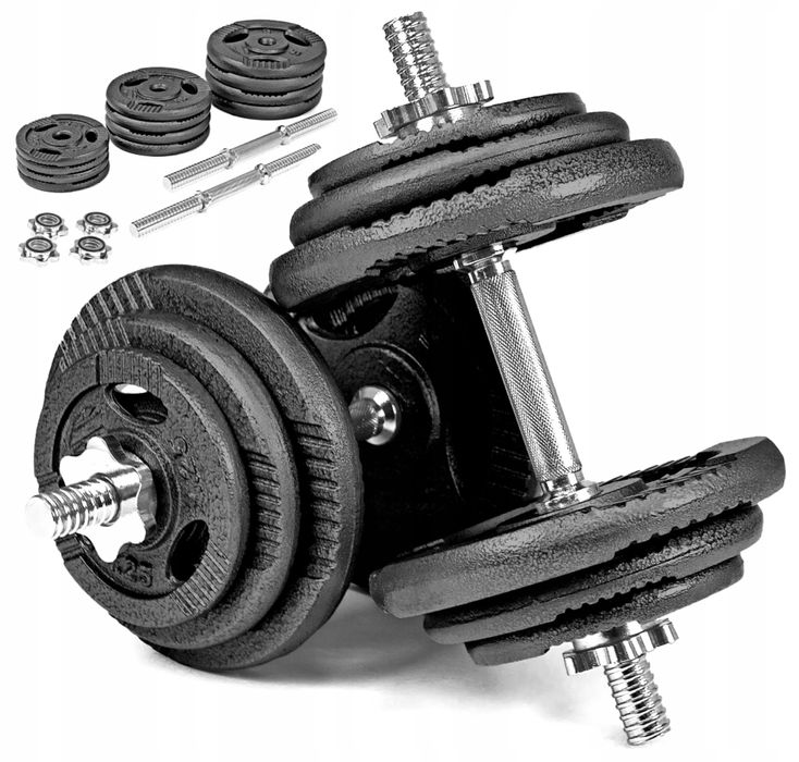 Hantle żeliwne 2 x 20 kg = 40 kg jak nowe