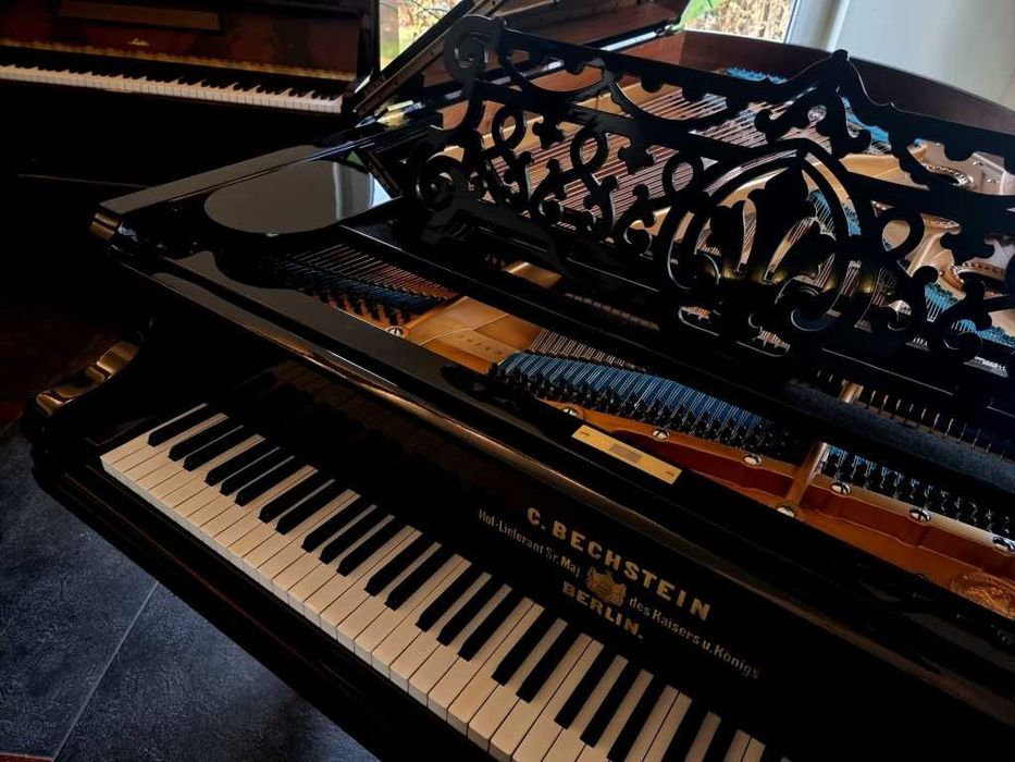 Fortepian C. BECHSTEIN dł. 200cm 1894r piękny CZARNY POŁYSK