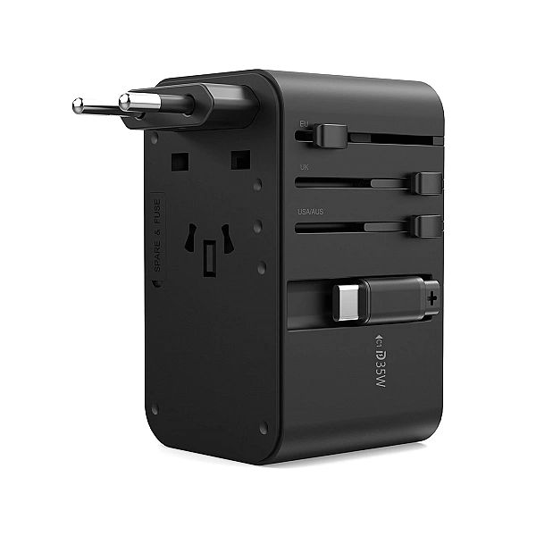 Adapter podróżny Choetech PD5020/35W EU / US / AUS / UK z wbudowanym k