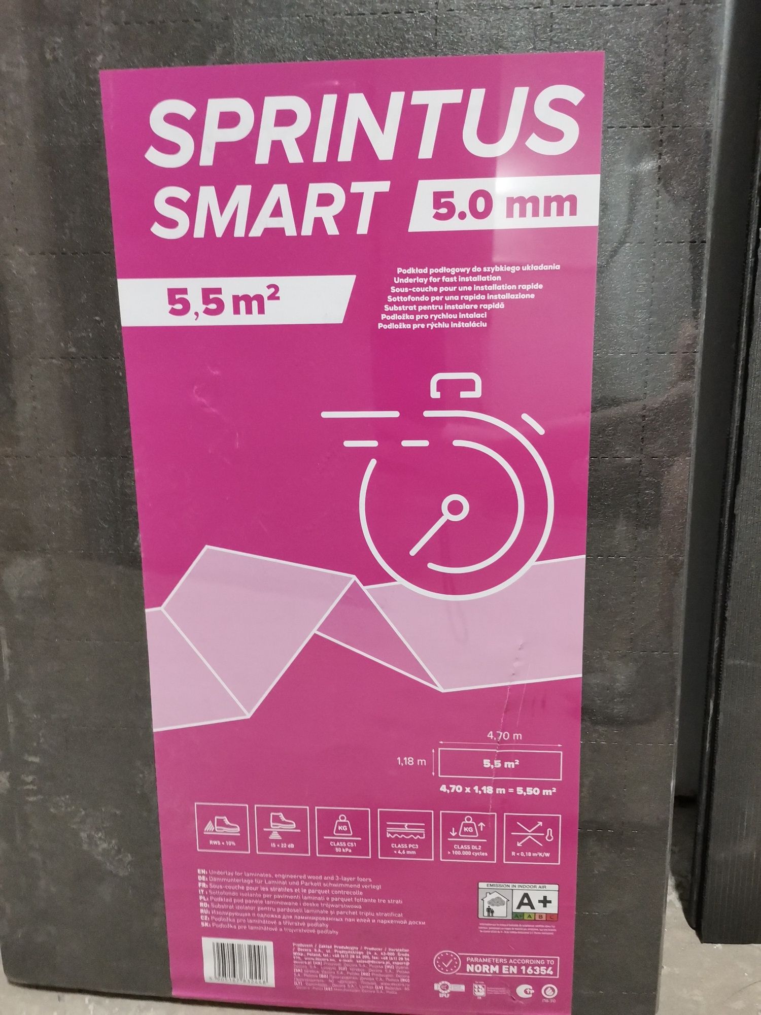 Podkład podłogowy do szybkiego układania Sprintus smart 5 mm