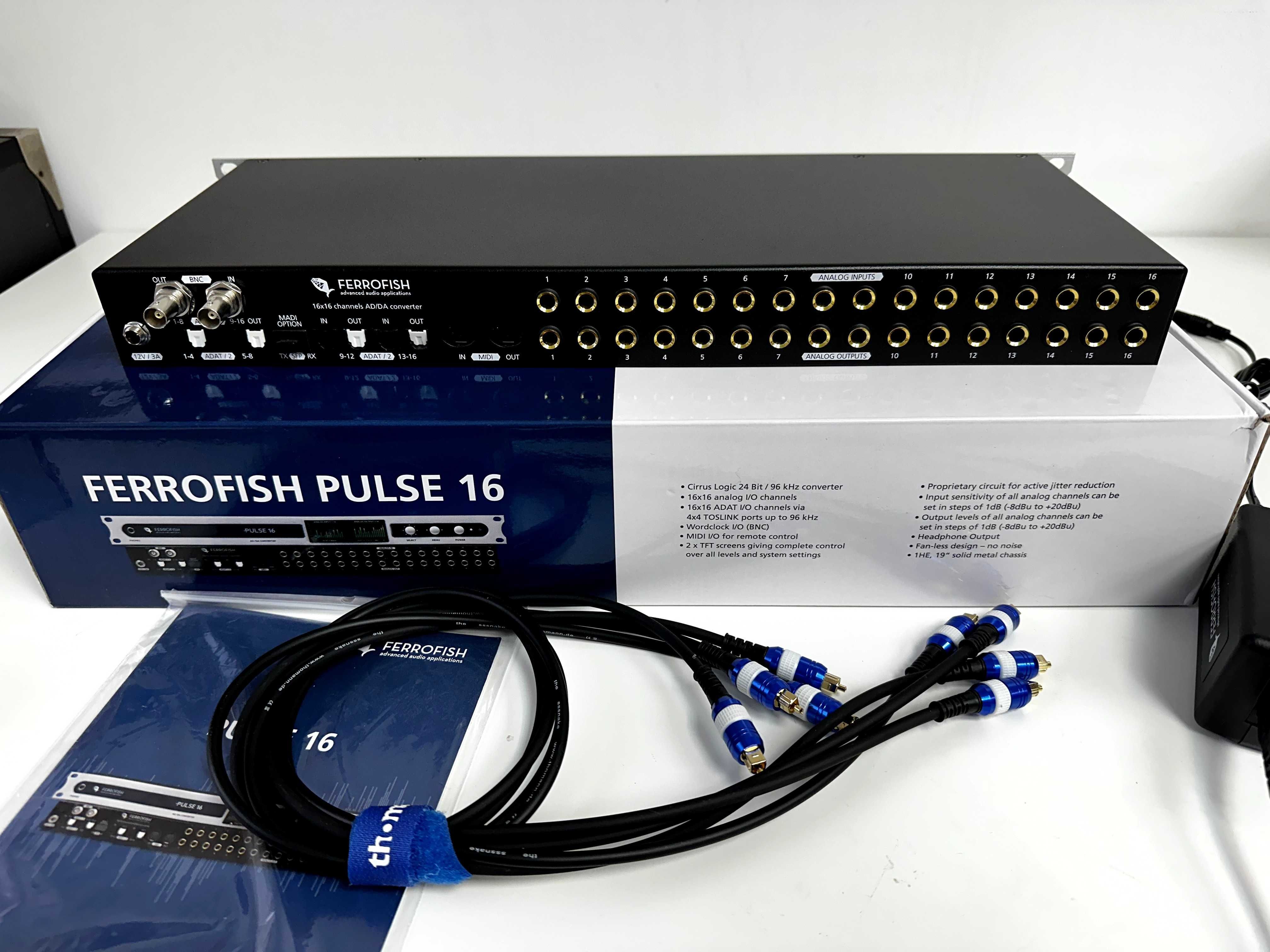 Ferrofish Pulse 16 - interfejs/konw. AD/DA - bonus kable - jak nowy!