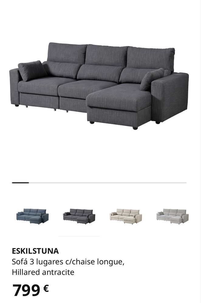 Sofá Eskilstuna cinzento
