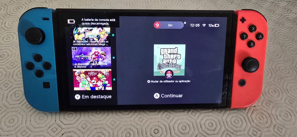 Nintendo switch oled preta