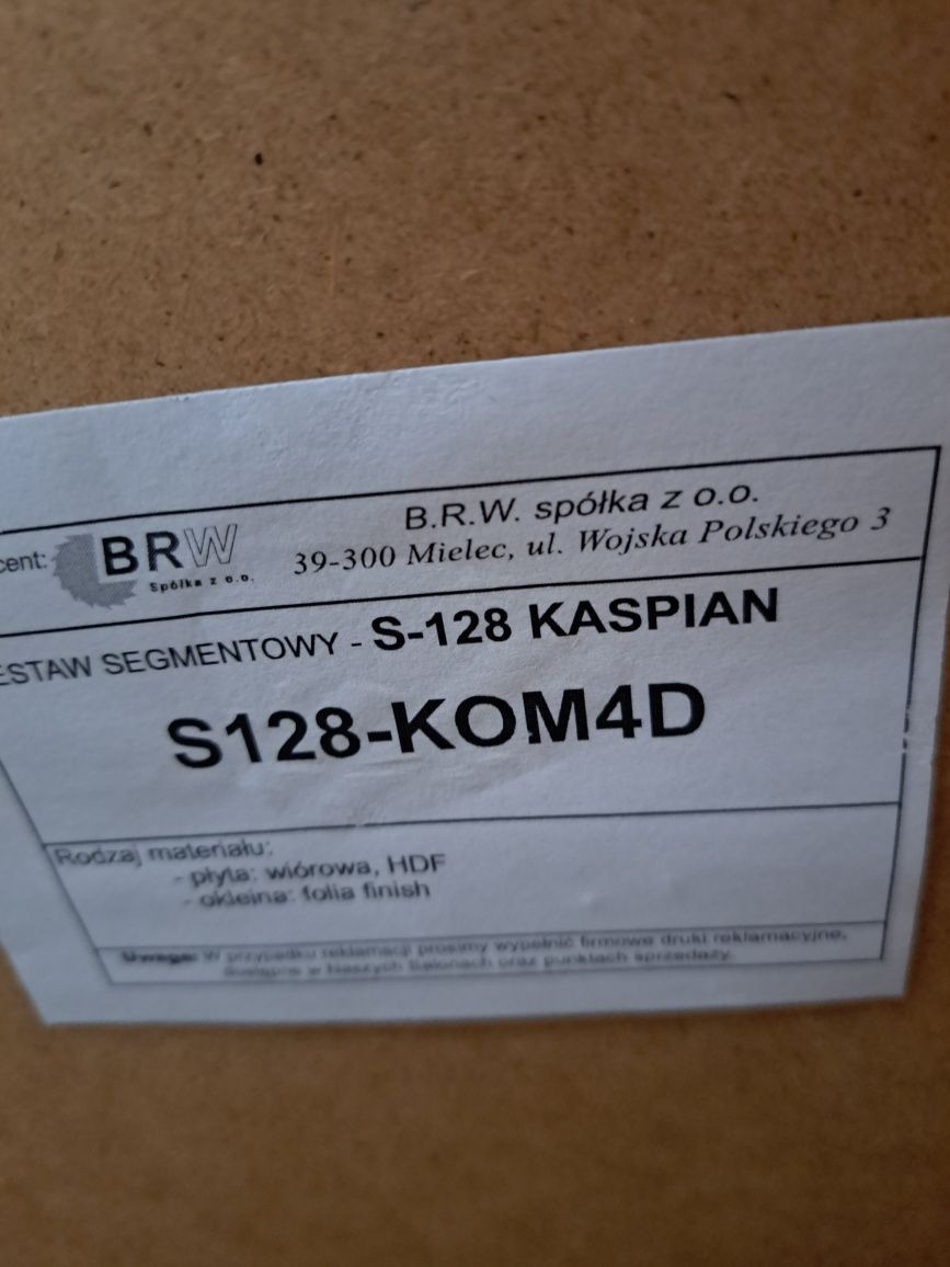 Komoda BRW Kaspian, 4 szafki – pojemna, wenge, stan bdb