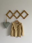 Sweter Primark miodowy 86/92 falbanki wzorek jak newbie