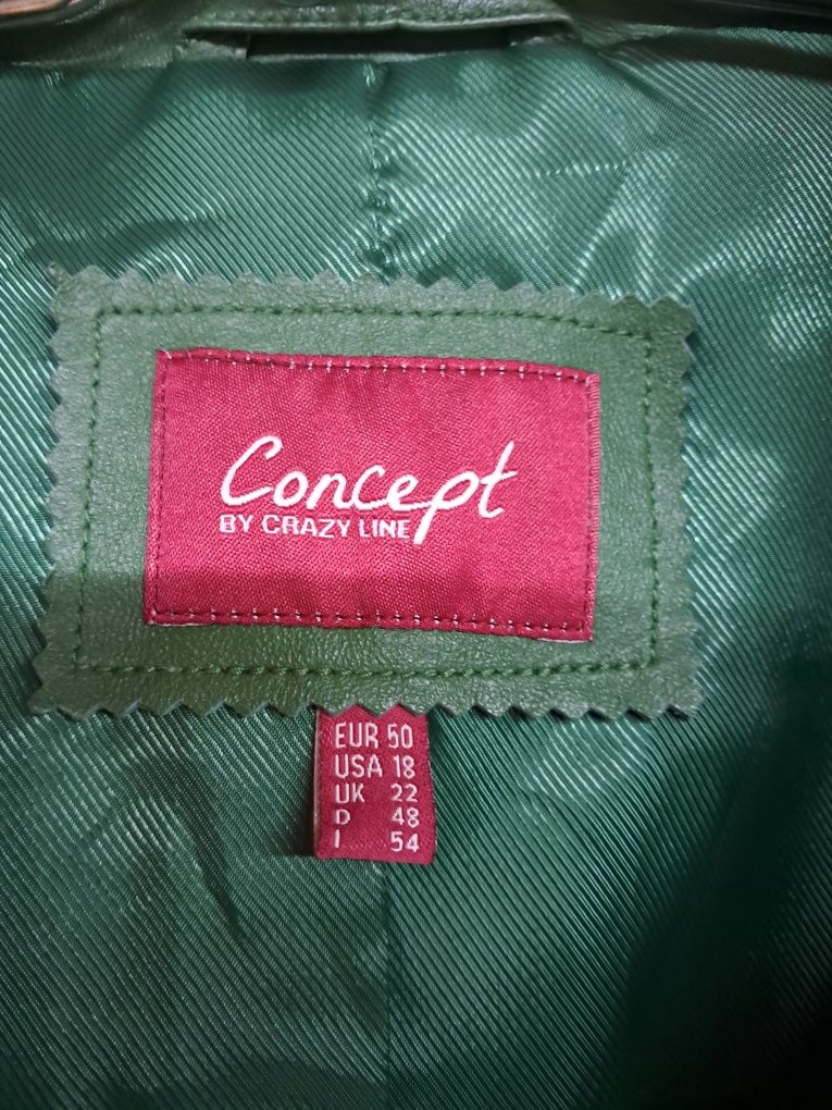 Куртка-пиджак, натуральная кожа, размер USA 18, EUR 50