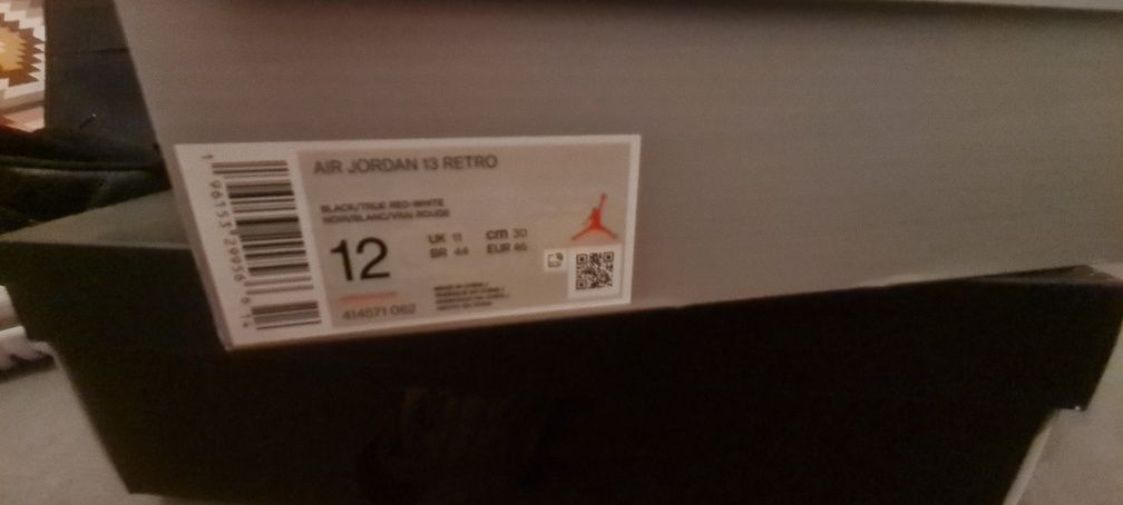 Jordan 12 Playoffs Retro 11,5, 45,5, 29,5 cm, stan idealny.
