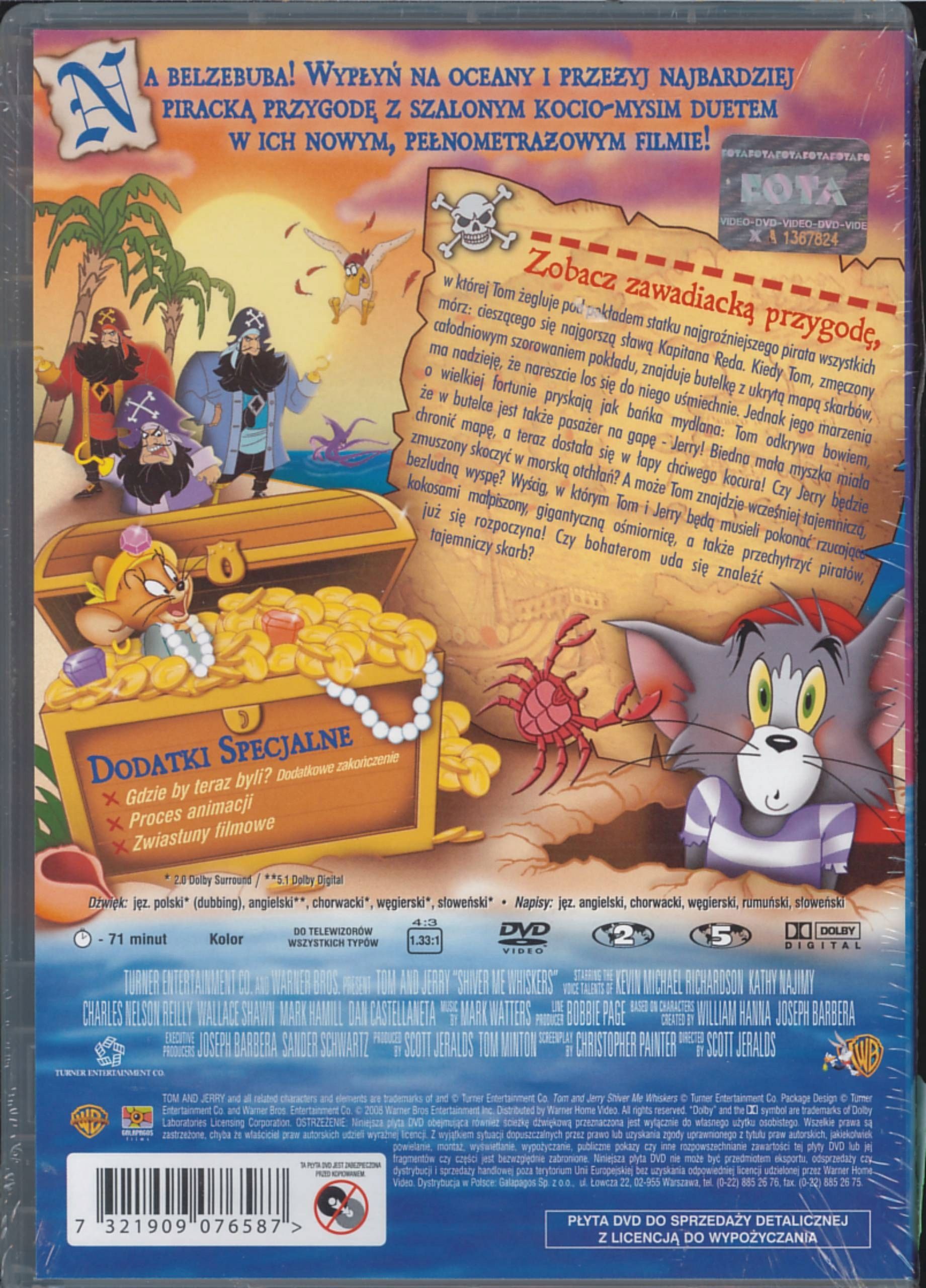 Film Tom I Jerry. Piraci I Kudłaci Płyta Dvd