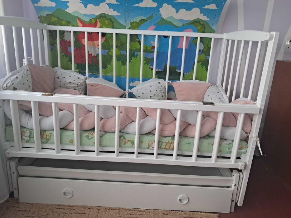 Дитяче ліжко- маятник з шуфлядою