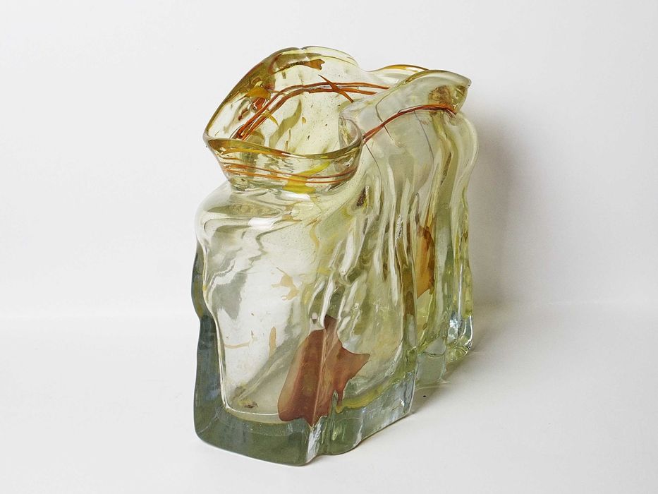 Wielki wazon szkło Wiesław Sawczuk W-wa 1978 sygnowany