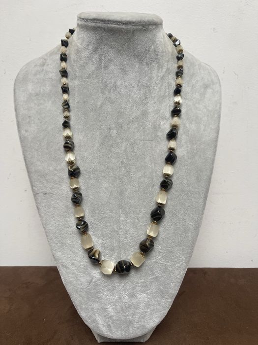 Jablonex Stary Masywny Szklany Naszyjnik z Prl